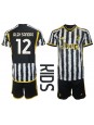 Juventus Alex Sandro #12 Replika Hemmakläder Barn 2023-24 Kortärmad (+ byxor)
